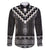 Black Taniko Aotearoa Family Matching Puletasi and Hawaiian Shirt Niho Taniwha Mix Poutama LT14