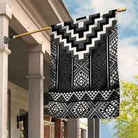 Black Taniko Aotearoa Garden Flag Niho Taniwha Mix Poutama LT14