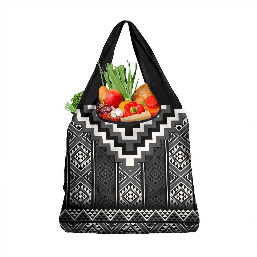 Black Taniko Aotearoa Grocery Bag Niho Taniwha Mix Poutama