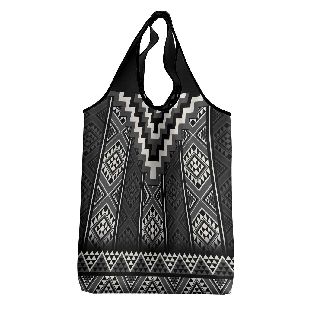Black Taniko Aotearoa Grocery Bag Niho Taniwha Mix Poutama