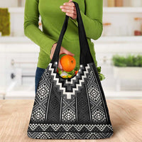 Black Taniko Aotearoa Grocery Bag Niho Taniwha Mix Poutama