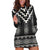 Black Taniko Aotearoa Hoodie Dress Niho Taniwha Mix Poutama LT14