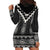 Black Taniko Aotearoa Hoodie Dress Niho Taniwha Mix Poutama LT14