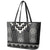 Black Taniko Aotearoa Leather Tote Bag Niho Taniwha Mix Poutama LT14