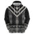 Black Taniko Aotearoa Zip Hoodie Niho Taniwha Mix Poutama LT14