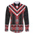 Red Taniko Aotearoa Family Matching Mermaid Dress and Hawaiian Shirt Niho Taniwha Mix Poutama LT14