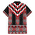Red Taniko Aotearoa Family Matching Off The Shoulder Long Sleeve Dress and Hawaiian Shirt Niho Taniwha Mix Poutama LT14