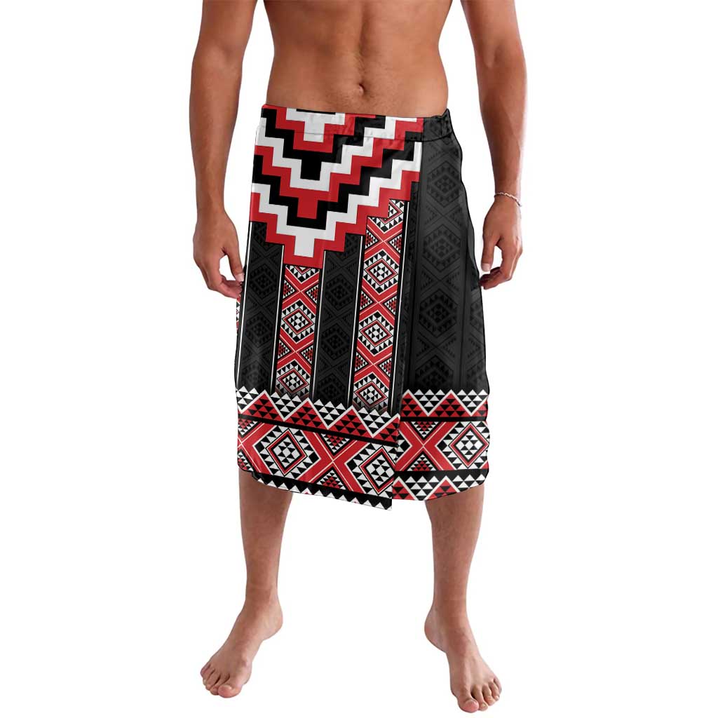 Red Taniko Aotearoa Lavalava Niho Taniwha Mix Poutama LT14