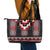 Red Taniko Aotearoa Leather Tote Bag Niho Taniwha Mix Poutama LT14