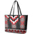 Red Taniko Aotearoa Leather Tote Bag Niho Taniwha Mix Poutama LT14