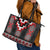 Red Taniko Aotearoa Leather Tote Bag Niho Taniwha Mix Poutama LT14