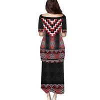 Red Taniko Aotearoa Puletasi Niho Taniwha Mix Poutama LT14