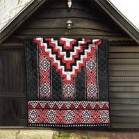 Red Taniko Aotearoa Quilt Niho Taniwha Mix Poutama LT14