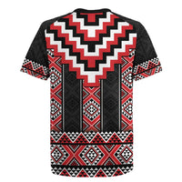Red Taniko Aotearoa Rugby Jersey Niho Taniwha Mix Poutama LT14