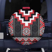 Red Taniko Aotearoa Spare Tire Cover Niho Taniwha Mix Poutama LT14