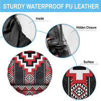 Red Taniko Aotearoa Spare Tire Cover Niho Taniwha Mix Poutama LT14