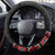 Red Taniko Aotearoa Steering Wheel Cover Niho Taniwha Mix Poutama LT14