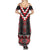 Red Taniko Aotearoa Summer Maxi Dress Niho Taniwha Mix Poutama LT14