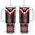 Red Taniko Aotearoa Tumbler With Handle Niho Taniwha Mix Poutama LT14