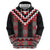 Red Taniko Aotearoa Zip Hoodie Niho Taniwha Mix Poutama LT14