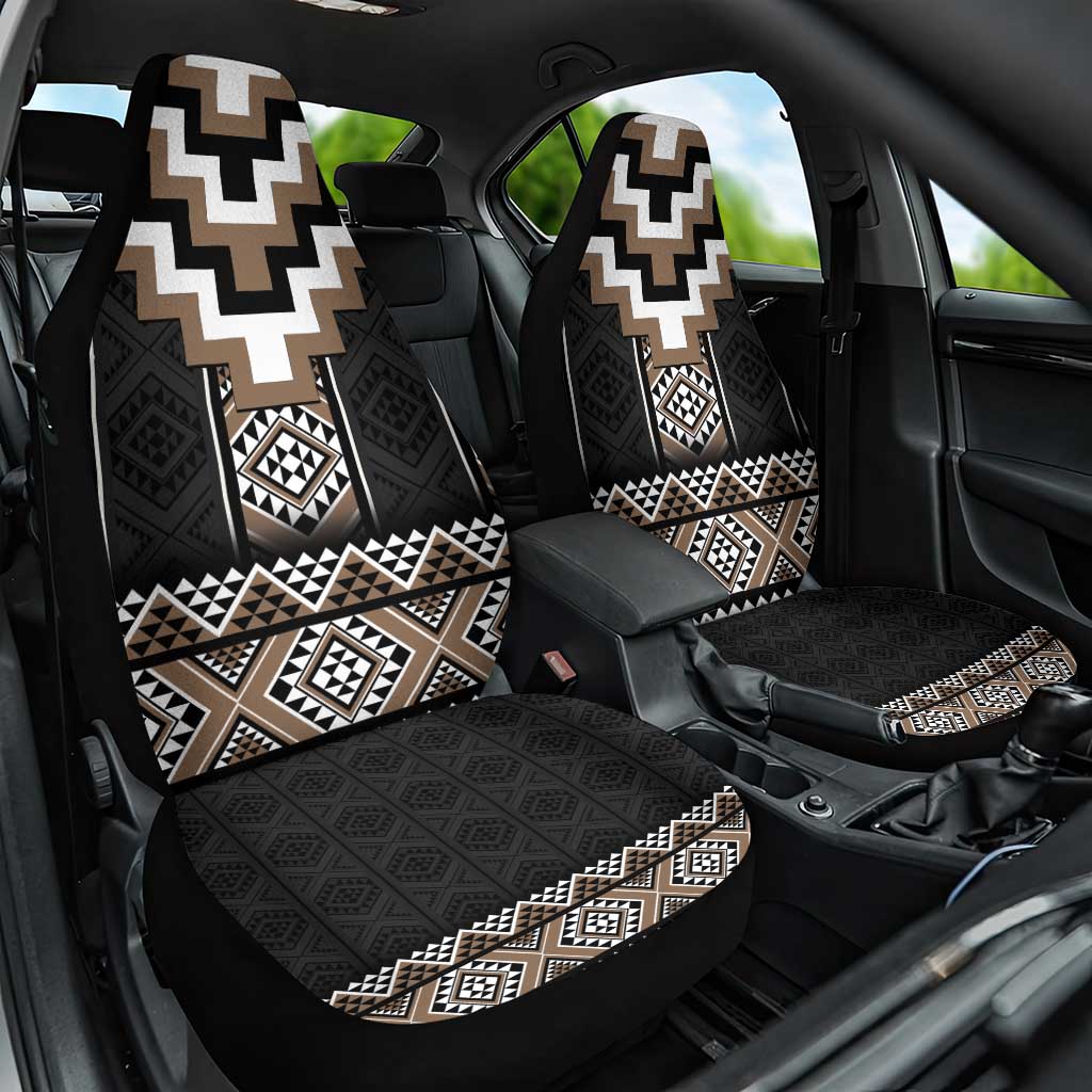 Brown Taniko Aotearoa Car Seat Cover Niho Taniwha Mix Poutama LT14