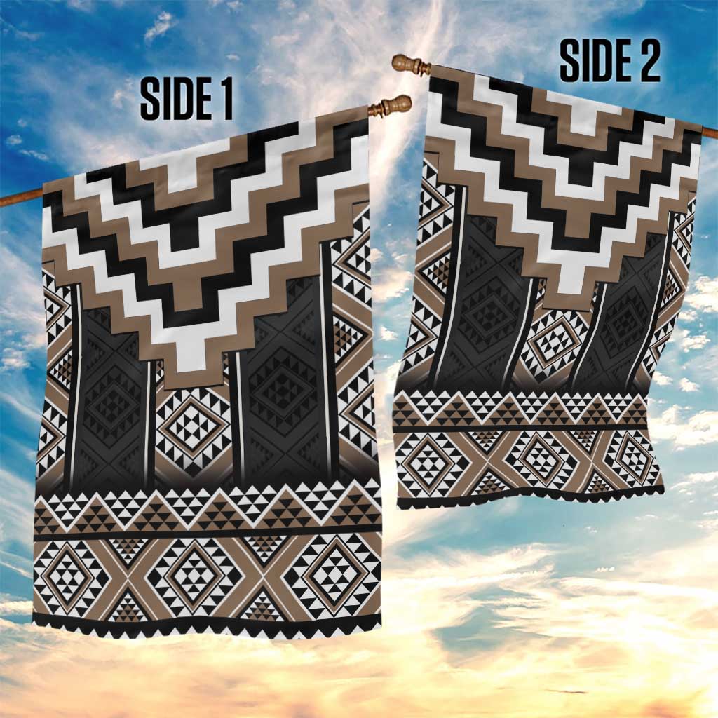 Brown Taniko Aotearoa Garden Flag Niho Taniwha Mix Poutama LT14