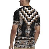 Brown Taniko Aotearoa Rugby Jersey Niho Taniwha Mix Poutama LT14