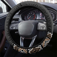 Brown Taniko Aotearoa Steering Wheel Cover Niho Taniwha Mix Poutama LT14