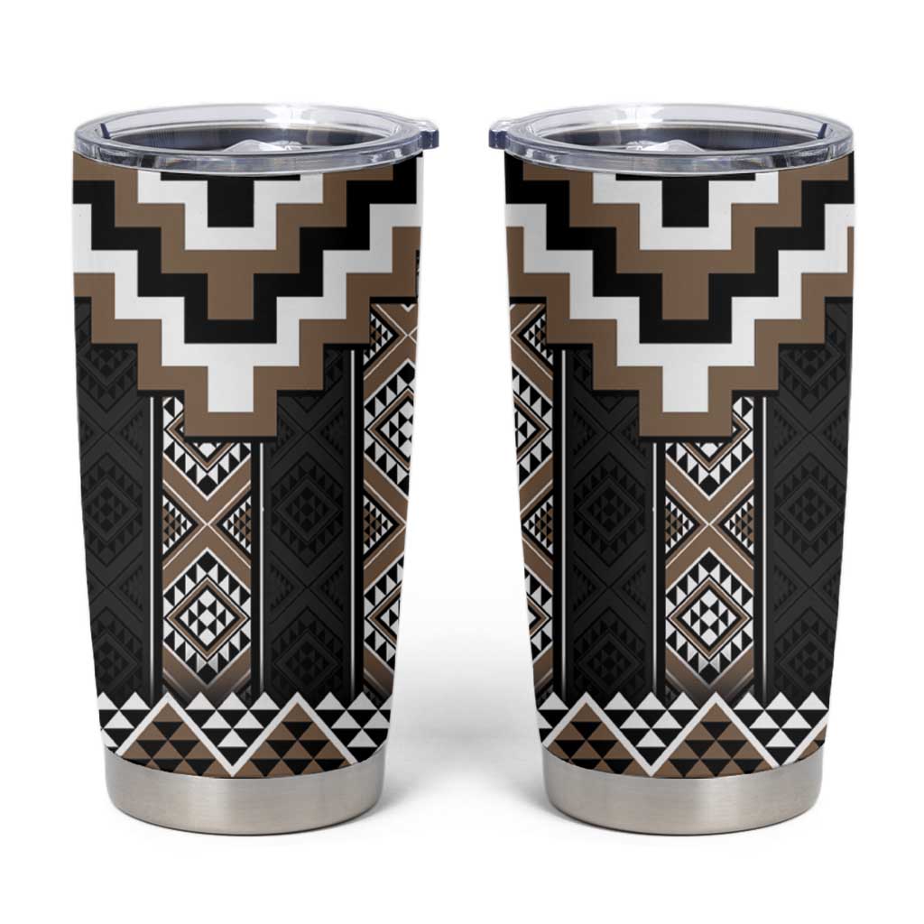 Brown Taniko Aotearoa Tumbler Cup Niho Taniwha Mix Poutama LT14