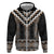 Brown Taniko Aotearoa Zip Hoodie Niho Taniwha Mix Poutama LT14