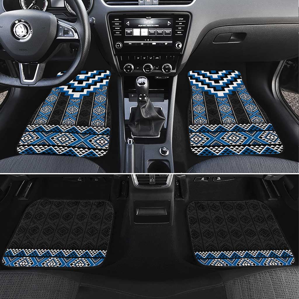 Blue Taniko Aotearoa Car Mats Niho Taniwha Mix Poutama LT14