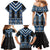 Blue Taniko Aotearoa Family Matching Mermaid Dress and Hawaiian Shirt Niho Taniwha Mix Poutama LT14