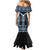 Blue Taniko Aotearoa Family Matching Mermaid Dress and Hawaiian Shirt Niho Taniwha Mix Poutama LT14