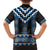 Blue Taniko Aotearoa Family Matching Puletasi and Hawaiian Shirt Niho Taniwha Mix Poutama LT14