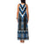 Blue Taniko Aotearoa Family Matching Tank Maxi Dress and Hawaiian Shirt Niho Taniwha Mix Poutama LT14