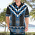 Blue Taniko Aotearoa Hawaiian Shirt Niho Taniwha Mix Poutama LT14