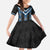 Blue Taniko Aotearoa Kid Short Sleeve Dress Niho Taniwha Mix Poutama LT14