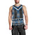 Blue Taniko Aotearoa Men Tank Top Niho Taniwha Mix Poutama LT14
