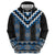 Blue Taniko Aotearoa Zip Hoodie Niho Taniwha Mix Poutama LT14