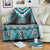 Turquoise Taniko Pattern Aotearoa Blanket Niho Taniwha Mix Poutama