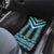 Turquoise Taniko Pattern Aotearoa Car Mats Niho Taniwha Mix Poutama