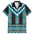 Turquoise Taniko Pattern Aotearoa Family Matching Mermaid Dress and Hawaiian Shirt Niho Taniwha Mix Poutama LT14