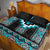 Turquoise Taniko Pattern Aotearoa Quilt Bed Set Niho Taniwha Mix Poutama