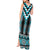 Turquoise Taniko Pattern Aotearoa Tank Maxi Dress Niho Taniwha Mix Poutama LT14