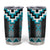 Turquoise Taniko Pattern Aotearoa Tumbler Cup Niho Taniwha Mix Poutama LT14