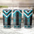 Turquoise Taniko Pattern Aotearoa Tumbler Cup Niho Taniwha Mix Poutama LT14