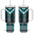 Turquoise Taniko Pattern Aotearoa Tumbler With Handle Niho Taniwha Mix Poutama LT14