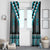 Turquoise Taniko Pattern Aotearoa Window Curtain Niho Taniwha Mix Poutama