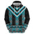 Turquoise Taniko Pattern Aotearoa Zip Hoodie Niho Taniwha Mix Poutama LT14
