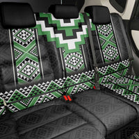 Green Taniko Pattern Aotearoa Back Car Seat Cover Niho Taniwha Mix Poutama